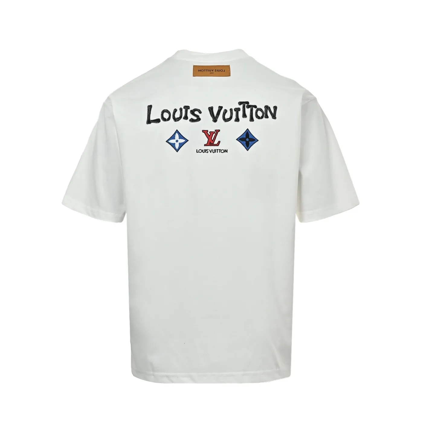 Louis Vuitton/Louis Vuitton 26ss embroidered presbyopic letter short sleeves
